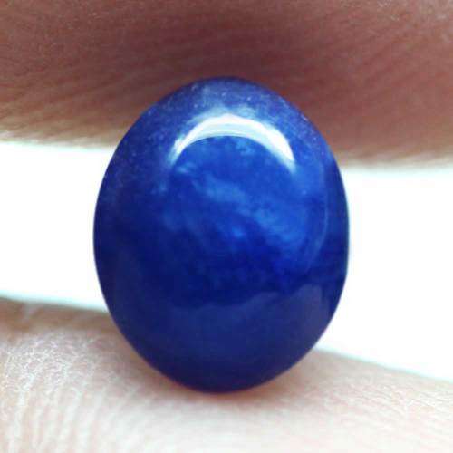 3.12Ct. Sapphire Natural Oval Cabochon Cornflower Blue Mozambique Good Colour