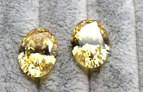Yellow Cubic Zirconia Oval shape 5x7mm