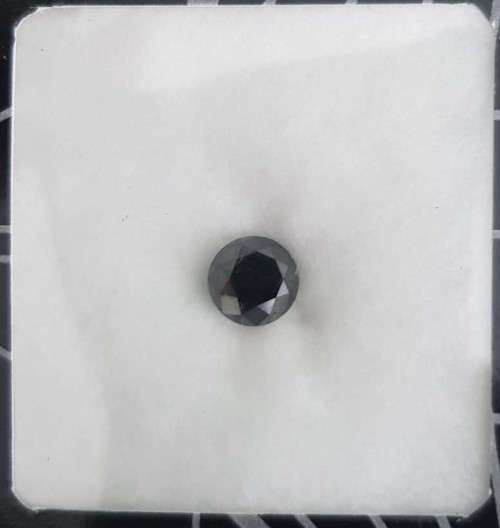 1.89Ct Diamond Jet Black Round **Certified** Loose Natural