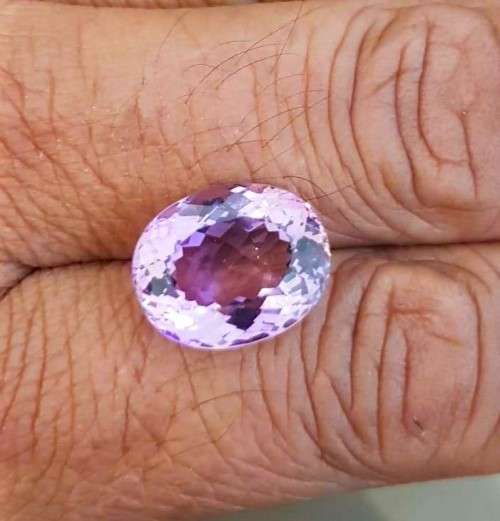 PURPLE AMETHYST  OVAL CUT** CERTIFIED** 9.63Cts FACETED  AAA GEMSTONE