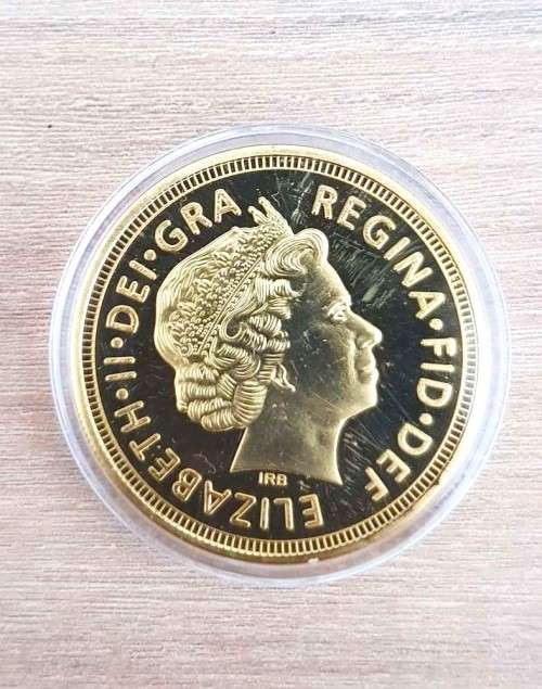 Regina Elizibeth British Sovereign  Coin 2010,St George slaying Dragon Reverse-Replica