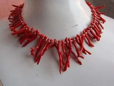 ITALIAN CORAL 12` Natural Rough Necklace Awesome AAA Quality