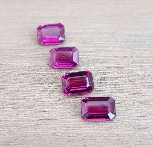 Rhodolite Garnet 1.10Ct. Cherry Pinkish Emerald Cut .Ravishing Color!