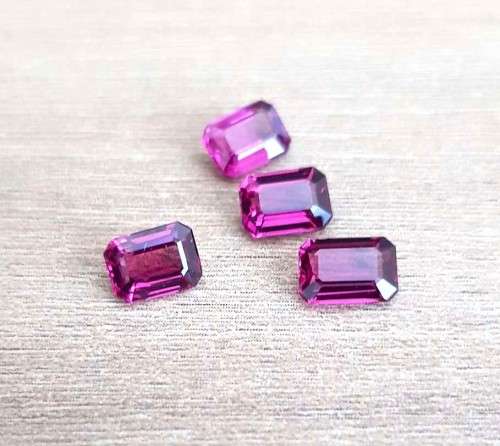 Rhodolite Garnet 1.10Ct. Cherry Pinkish Emerald Cut .Ravishing Color!