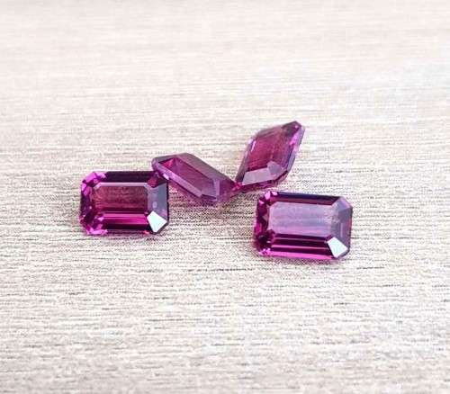 Rhodolite Garnet 1.10Ct. Cherry Pinkish Emerald Cut .Ravishing Color!