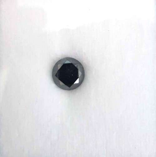 2.06Ct Diamond Jet Black Round **Certified** Loose Natural