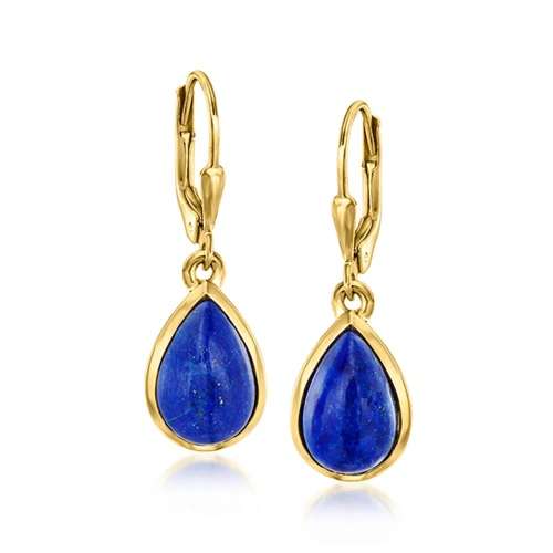 LAPIS LAZULI 8.06Cts PEAR SHAPE **MATCHING PAIR**GEMSTONES 10X14 MM  CABOCHON  NATURAL