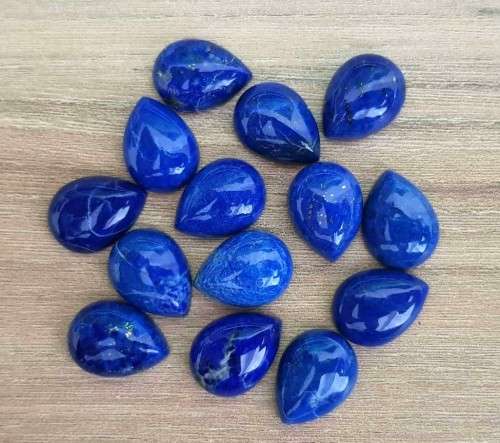LAPIS LAZULI PEAR SHAPE GEMSTONES 12X16 MM CABOCHON  NATURAL