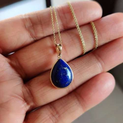 LAPIS LAZULI PEAR SHAPE GEMSTONES 12X16 MM CABOCHON  NATURAL