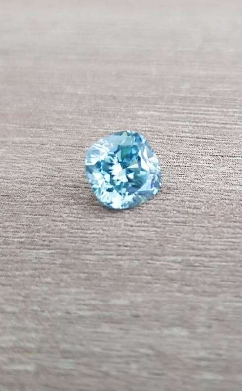 1.10Ct MOISSANITE CUSHION CUT VVS1 BLUE COLOUR