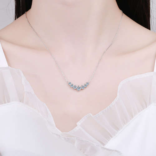 1.70 Carat Moissanite Princess Necklace **GRA Certified**  VVSI/D Engagement Ring in Sterling Silver