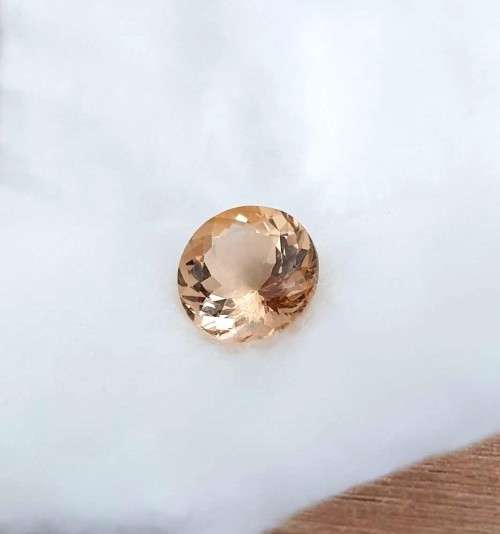 4.64Cts  MORGANITE ORANGE ROUND CUT**CERTIFIED** GEMSTONE! NATURAL