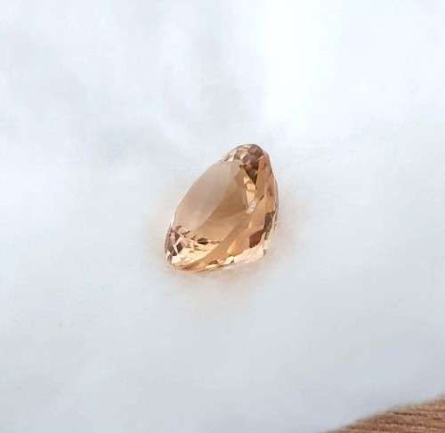 4.64Cts  MORGANITE ORANGE ROUND CUT**CERTIFIED** GEMSTONE! NATURAL