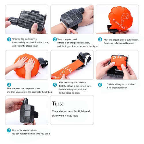 Swimming Rescue Airbag Wristband Emergency Flotation Device Self-help Airbag Prevent Drowning
