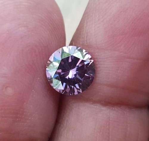 Moissanite 1.88ct  VVS1 Purplish Pink Round Brilliant Cut Loose Moissanite