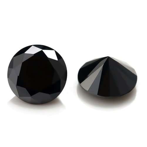 MOISSANITE BLACK 1CT  D/VVSI  ROUND **GRA Certified **BRILLIANT CUT