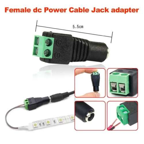 CCTV Camera DC 12V Power Connector Male/Female Pack of 10