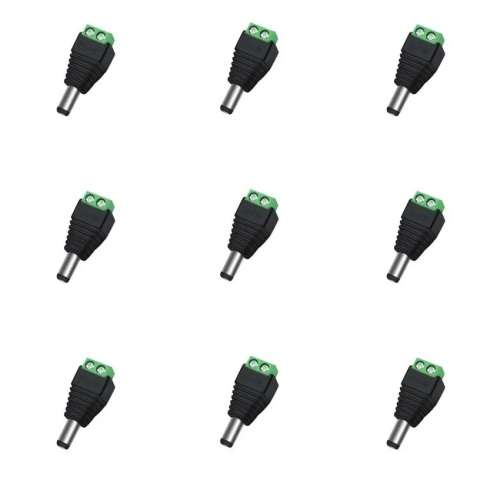 CCTV Camera DC 12V Power Connector Male/Female Pack of 10