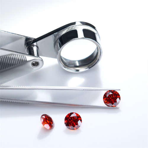 2 Cts MOISSANITE RED GARNET  VVSI  ROUND **GRA Certified **BRILLIANT CUT