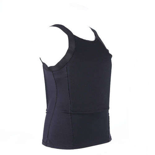 Bulletproof Concealable Body Armor Ultra Thin made with Kevlar T-shirt NIJ IIIA