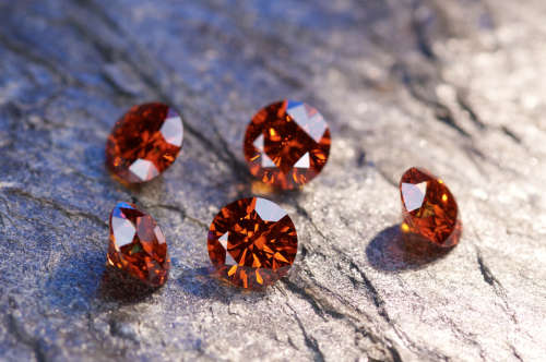 2Cts MOISSANITE ORANGE VVSI 8mm ROUND **GRA Certified **BRILLIANT CUT