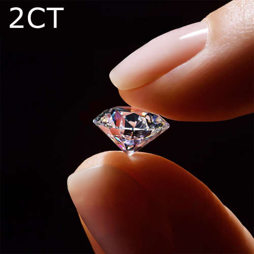 2CT  MOISSANITE ROUND VVSI D BRILLIANT CUT** GRA CERTIFIES**