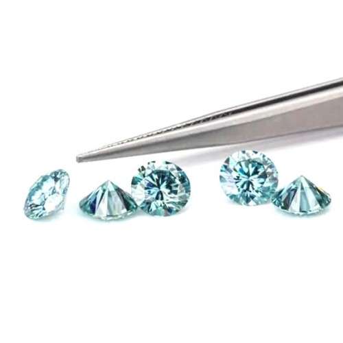 Moissanites 3.00mm Light Blue / VVS1  0.10ct **1Piece** Stones Loose