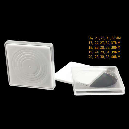 Coin Holder Transparent Plastic Coin Collecting Box Case For 20-40mm Coins