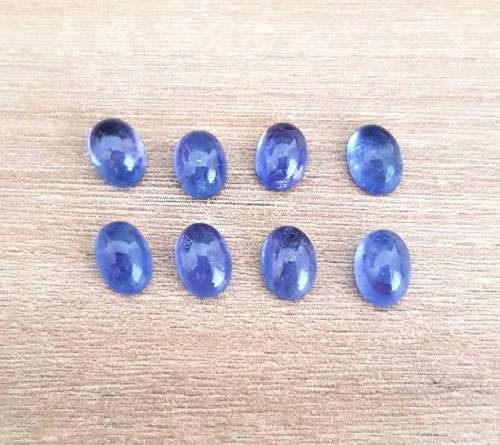 Purplish Blue Tanzanite 1Pcs Oval Cabochon 7x5MM. Ravishing Colour & Full Fire!