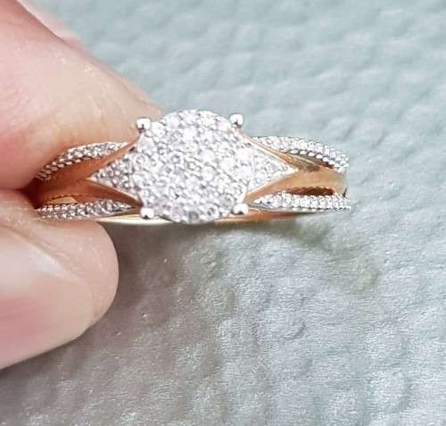 0.350ct DIAMOND RING YELLOW GOLD**GORGEOUS DESIGNER PIECE**