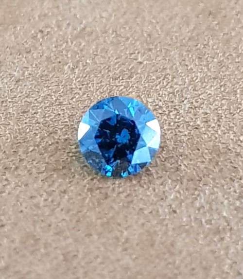 0.18cts.  Round Cut Vivid Royal Blue Loose Natural Diamond**CERTIFIED**