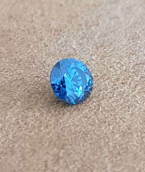 0.18cts.  Round Cut Vivid Royal Blue Loose Natural Diamond**CERTIFIED**