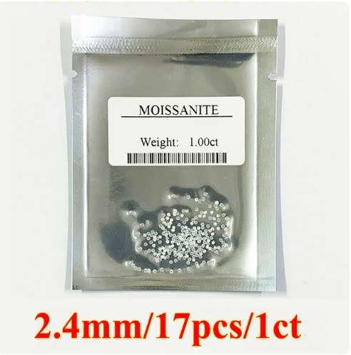 Moissanites  2.4mm D / VVS1  **17Pieces** 1.00Cts Small Size Stones Loose