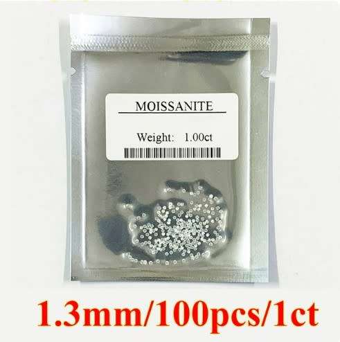 Moissanites  1.3mm D / VVS1  1.00ct **100Pieces** Small Size Stones Loose