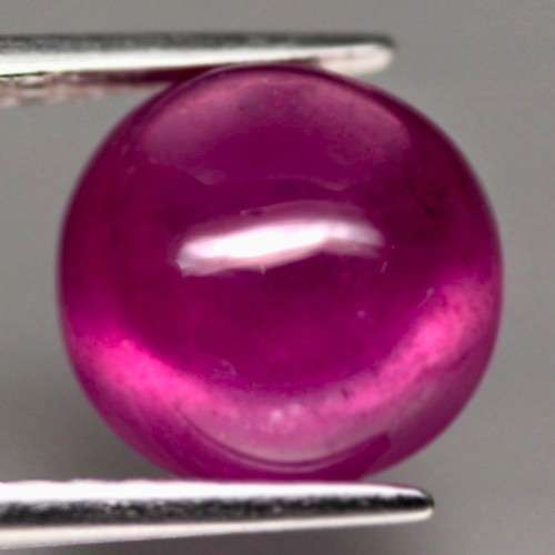 7.77Ct. Ruby Pinkish Red Round Cabochon Mozambique,Africa Gem Ravishing! Natural