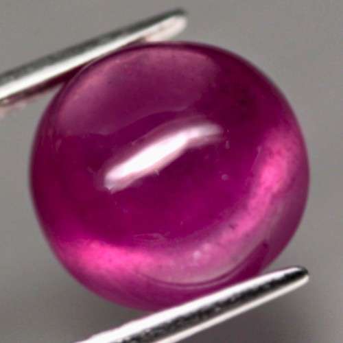 7.77Ct. Ruby Pinkish Red Round Cabochon Mozambique,Africa Gem Ravishing! Natural