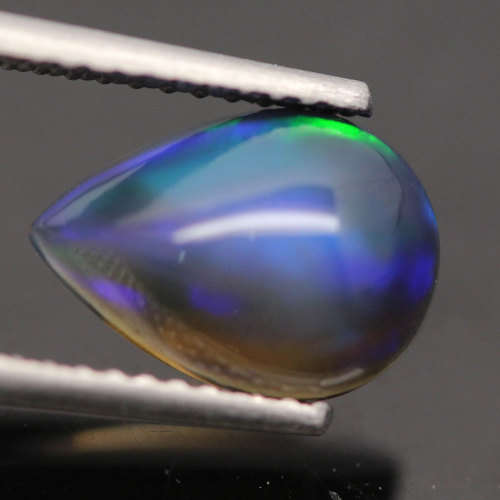 1.60Ct. Opal Pear Cabochon Best Multi Colours Glittering Rainbow 3D! Ethiopian Natural