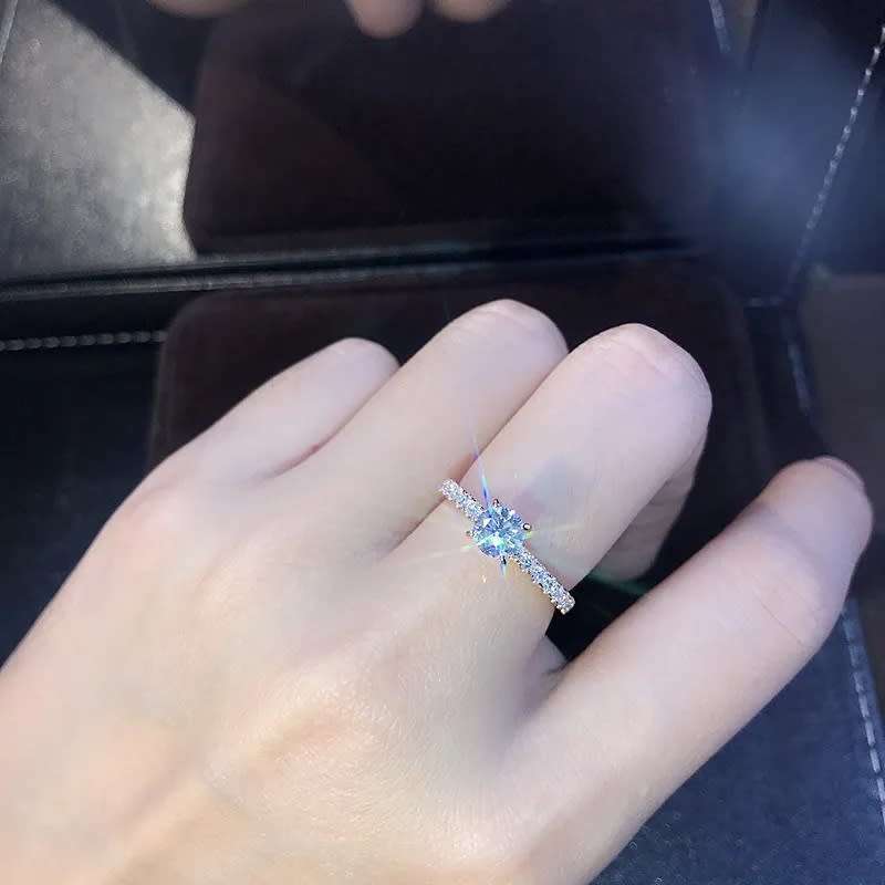 1Ct Ring Delysia King Rose Gold Trendy Shiny Crystal
