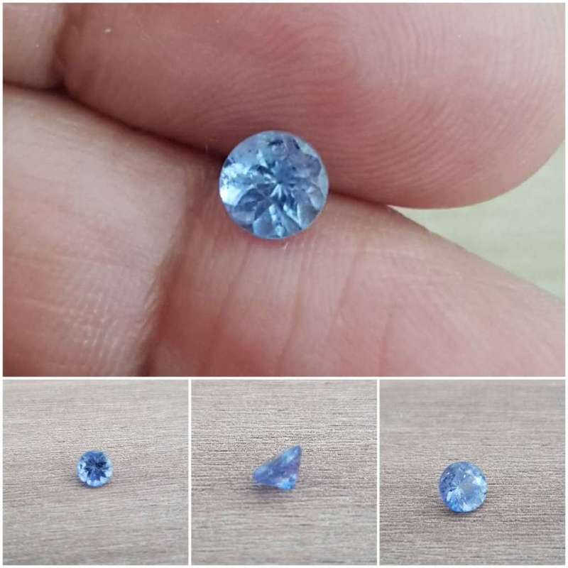 Purplish Blue Tanzanite 0.67cts Round Ravishing Colour Natural