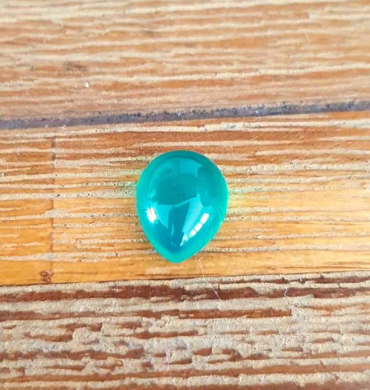 Green Onyx 4.80cts Pear Cabochon Brilliant gemstone 10x12mm
