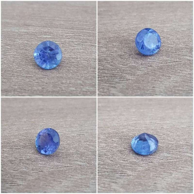 Purplish Blue Tanzanite 0.64Cts 5.5mm Round Ravishing Colour Natural