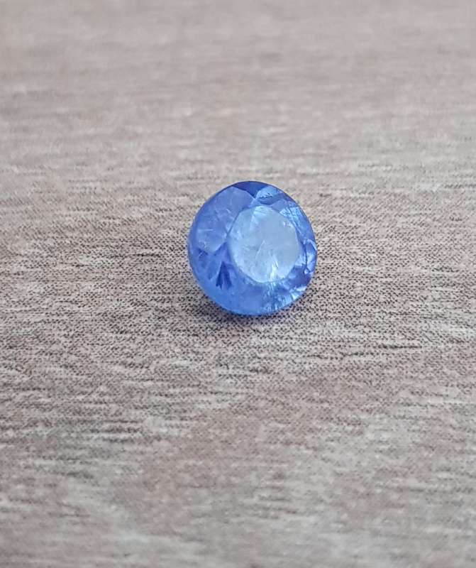 Purplish Blue Tanzanite 0.64Cts 5.5mm Round Ravishing Colour Natural
