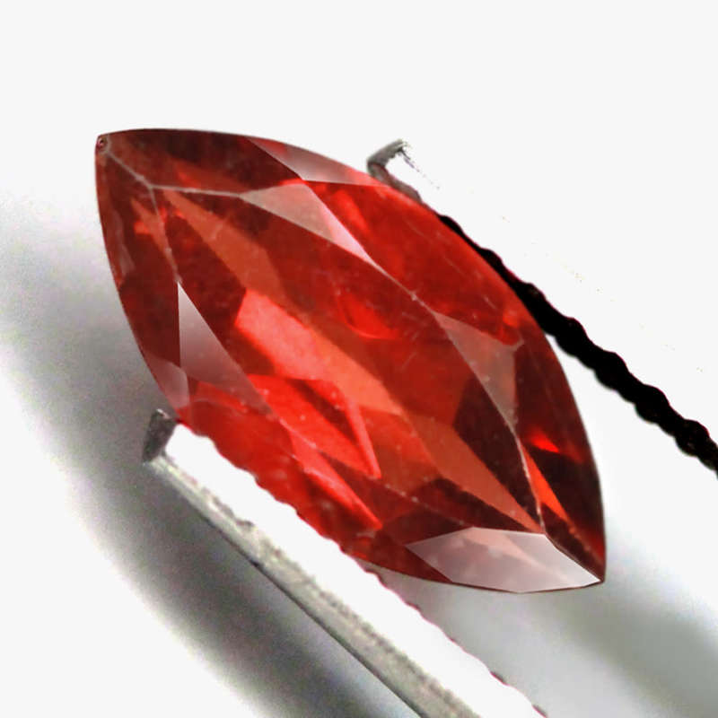 1.30Ct.  Spessartite Garnet Red Marquise Shape Namibia Gem Good Sparkling Natural