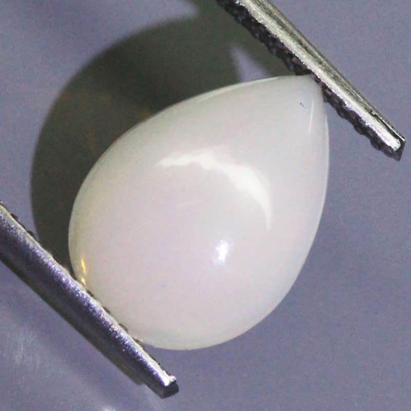 1.46Ct. Opal Pear Cabochon White Pink Multi Colours Dancing 3D Ethiopian Natural