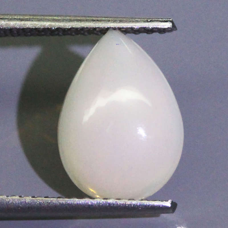 1.46Ct. Opal Pear Cabochon White Pink Multi Colours Dancing 3D Ethiopian Natural