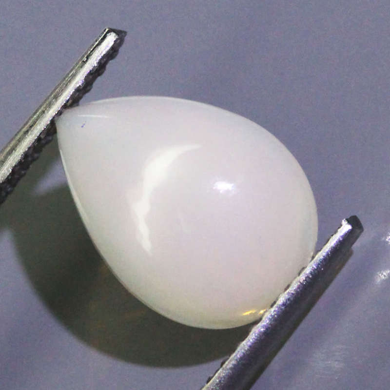 1.46Ct. Opal Pear Cabochon White Pink Multi Colours Dancing 3D Ethiopian Natural