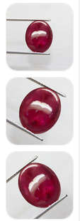 7.53Ct.  Ruby Pinkish Red Oval Cabochon Mozambique Good Sparkling!Natural