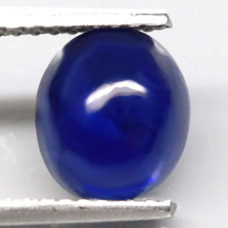 2.30Ct. Natural Sapphire Cornflower Blue Oval Cabochon Mozambique Gem Ravishing!