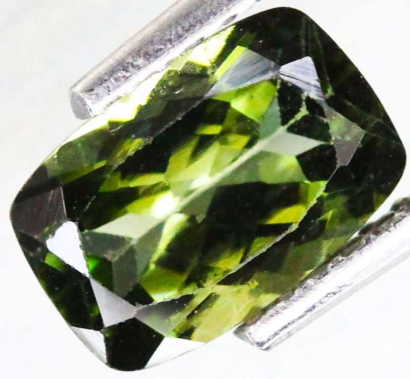1.20Ct.  Tourmaline Green Cushion Shape Mozambique Gem Ravishing Colour!Natural