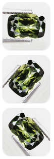 1.20Ct.  Tourmaline Green Cushion Shape Mozambique Gem Ravishing Colour!Natural